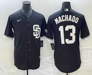 Men's San Diego Padres #13 Manny Machado Black 2023 Cool Base Stitched Jerseys,We sell and wholesale Men's San Diego Padres #13 Manny Machado Black 2023 Cool Base Stitched Jerseys on line form chian!